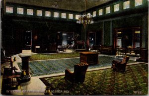 Postcard Interior of the Elks Club in St. Joseph, Missouri