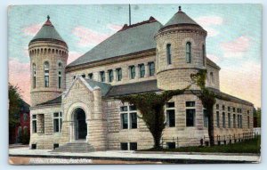 ATCHISON, KS Kansas  ~   U.S. POST OFFICE  c1908  Flag Cancel  Postcard