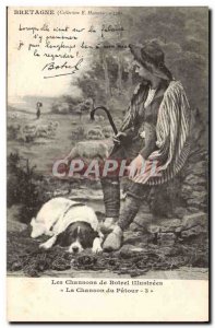 Old Postcard Folklore songs of Botrel Botrel illustrees Song of the Dog Patour