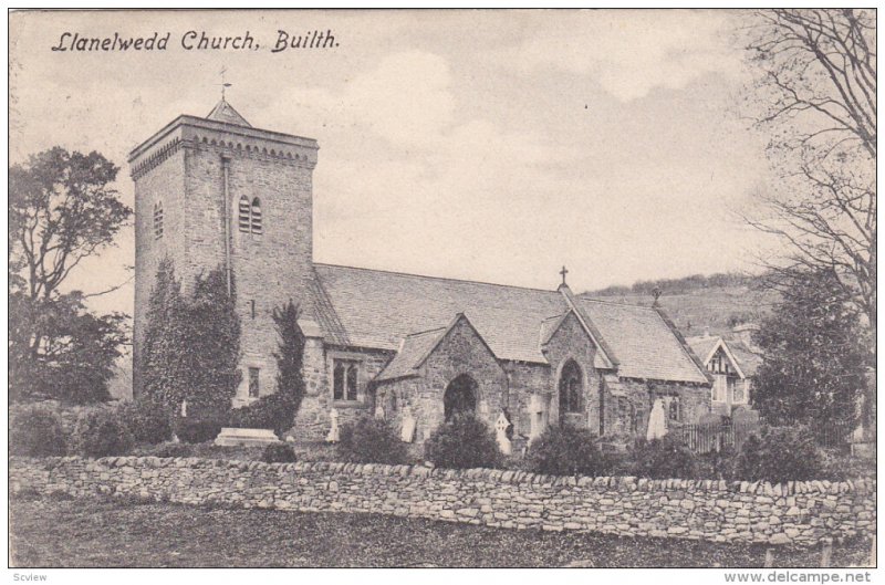 BUILTH, Wales, PU-1904; Llanelwedd Church