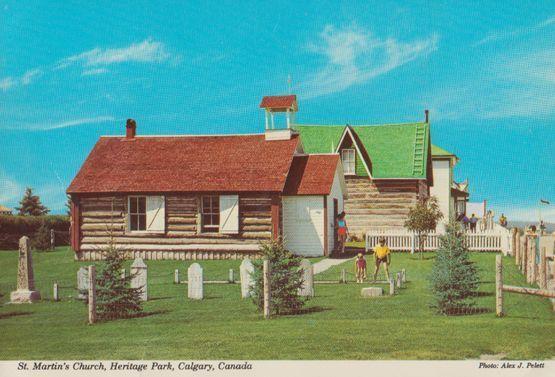 St Martins Church Heritage Park Calgary Postcard