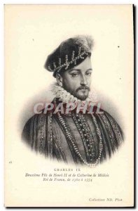 Old Postcard King Charles IX of France