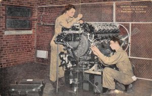 Rantoul Illinois Chanute Field Engine Adjustment Mechanics Postcard AA99634
