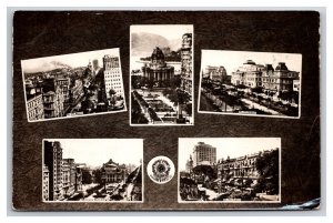 Multiview Street Views Rio de Janeiro Brazil UNP 1934 DB Postcard R29