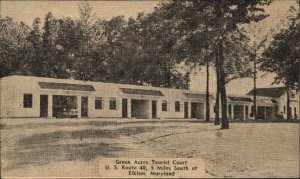 Elkton Maryland MD Green Acres Tourist Court Motel Route 40 Vintage Postcard