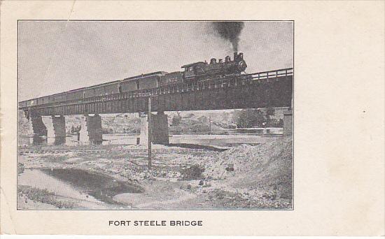 Fort STeele Bridge With Train Wyoming