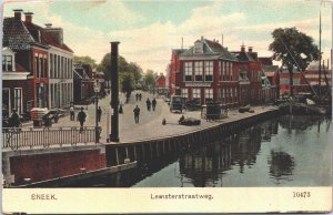 Netherlands Sneek Lemsterstraatweg Vintage Postcard 04.10