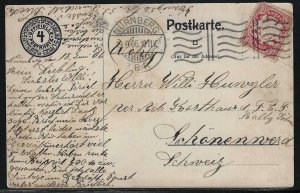 Nuremberg, 1906 Exhibition, Bavaria, Official Postcard, Used