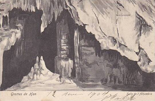 Belgium Grotte de Han Salle de l'Alhambra 1904