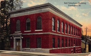 KANKAKEE ILLINOIS IL~BELL TELEPHONE BUILDING~1910s C T PHOTOCHROME POSTCARD
