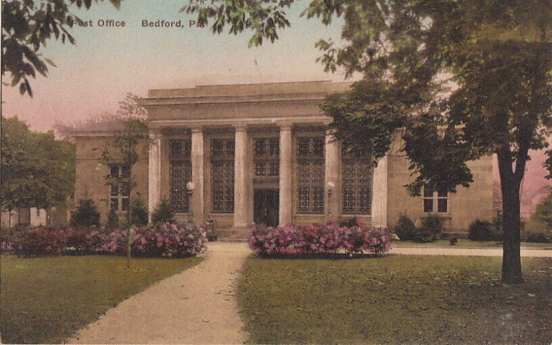 Postcard Post Office Bedford PA