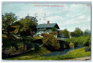 1908 Scene of Tinker Cottage Rockford Illinois IL Antique Posted Postcard 