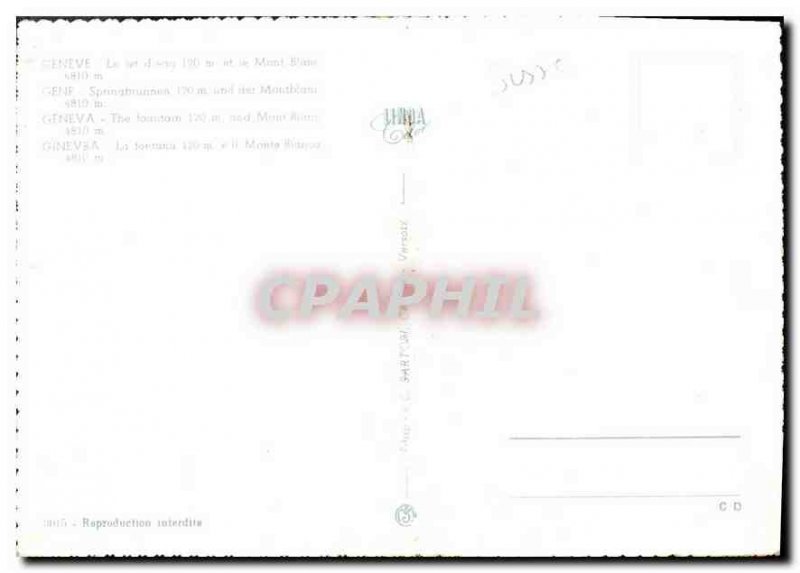 Modern Postcard Geneva Boat