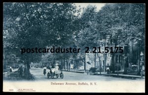 h3636 - BUFFALO NY Postcard 1907 Delaware Avenue by Woehler