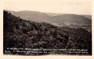 Cumberland Maryland Yonkers Observation Tower Real Photo Antique Postcard J51577