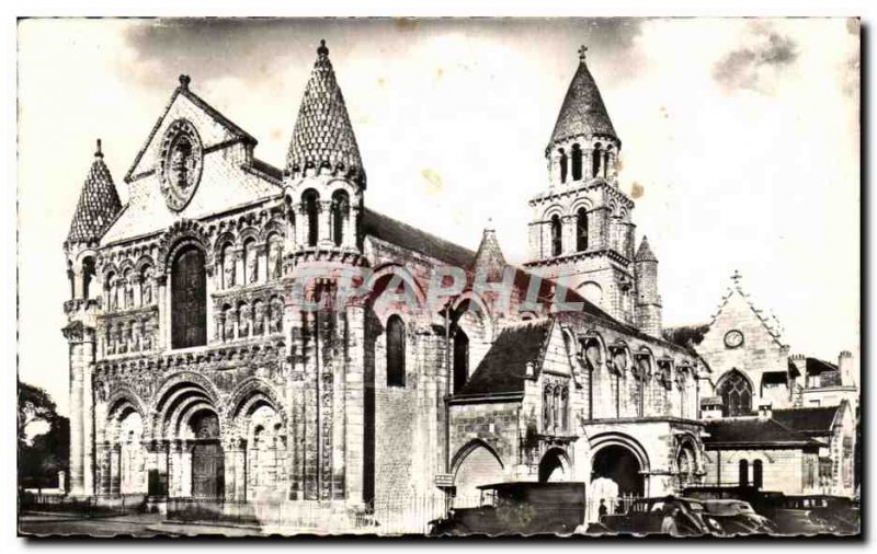 Old Postcard Poitiers Eglise Notre Dame La Grande