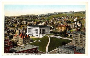 Antique Post Office and Court House, Rooftop View, Duluth, MN Postcard