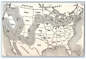 British Processions Postcard Sugar Beet Belt Of The United States Map Route