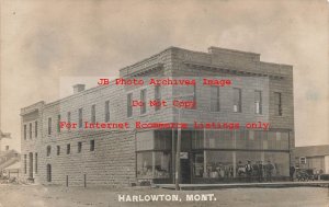 MT, Harlowton, Montana, RPPC, Marshall Building, Hardware Store, Lewellin Photo