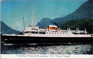 SS 'Prince George' Ship Canadian National Steamships 1950s Vintage Postcard E79