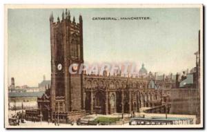 Old Postcard Manchester Cathedral