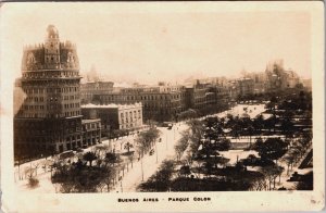 Argentina Buenos Aires Parque Colon Vintage RPPC C124