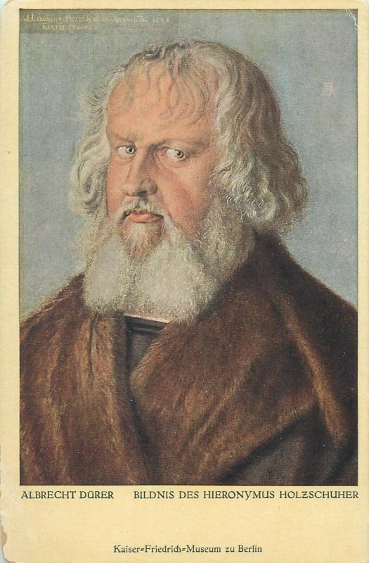 Albrecht Durer self-portrait art postcard