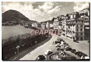 Postcard Modern Lungolago Lugano Monte S Salvatore