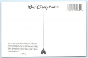 Walt Disney World Millenium Celebration Spaceship Earth FLORIDA 4x6 Postcard