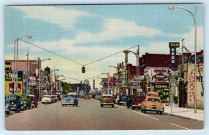 TUCUMCARI, New Mexico NM ~ Street Scene BUSINESS DISTRICT c1950s Postcard