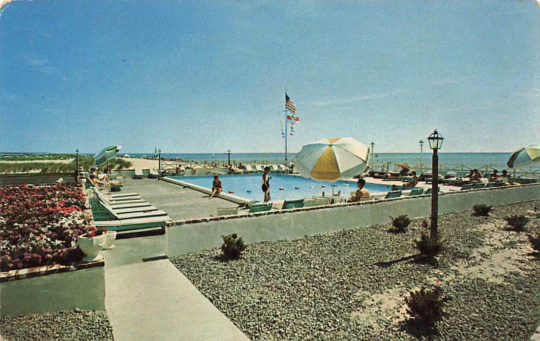 VTG Smugglers Beach Motor Lodge Sun Deck Pool Bathers Yarmouth MA