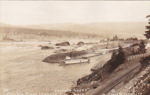 Oregon Columbia River Steamers In The Cascade Locks Real Photo