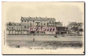 Old Postcard Luc Sur beautiful beach hotel sea