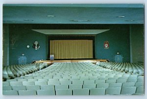 Leavenworth Kansas KS Postcard Auditorium James Franklin Bell Hall Interior 1960