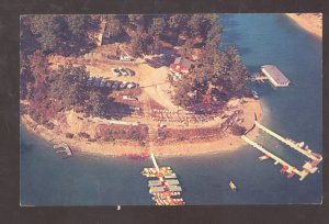 ROCKY MOUNT MISSOURI LAKE OF THE OZARKS HAM'S KOTTAGE CAMP ADVERTISING POSTCARD