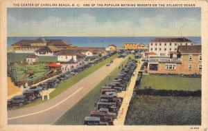 Carolina Beach North Carolina Street Scene Birdseye View Antique Postcard K69573