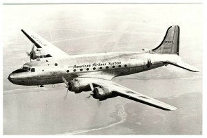 Douglas DC-4 American Airline System Flagship Washington NC90423 Postcard