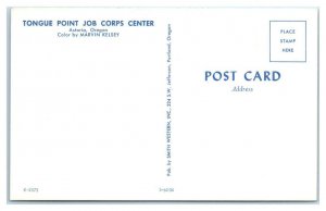 ASTORIA, Oregon OR ~ TONGUE POINT JOB CORPS CENTER c1960s Clatsop Co. Postcard