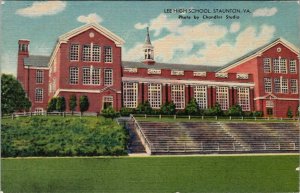 Staunton Virginia Lee High School by Chandler Studio Linen Postcard T20