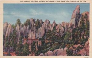 South Dakota Black Hills Needles Highway Showing Big Tunnel Custer State Park...