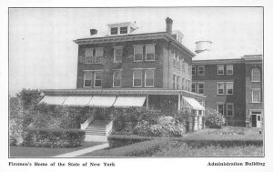 FIRE FIREMEN'S HOME STATE OF NEW YORK ADMINISTRATION BUILDING POSTCARD (c. 1910)