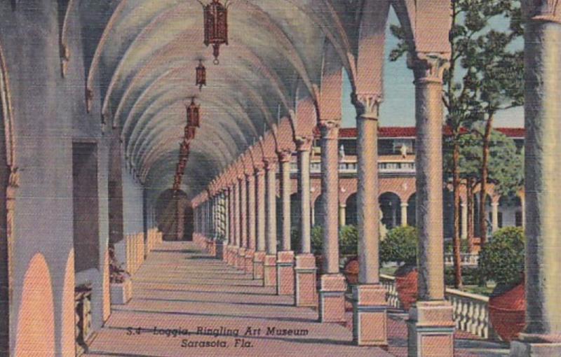 Florida Sarasota Ringling Art Museum Loggia Curteich