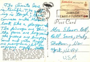 Vintage Postcard 1977 Greetings From Jamaica The Sunny Isle Land of Sun & Sea