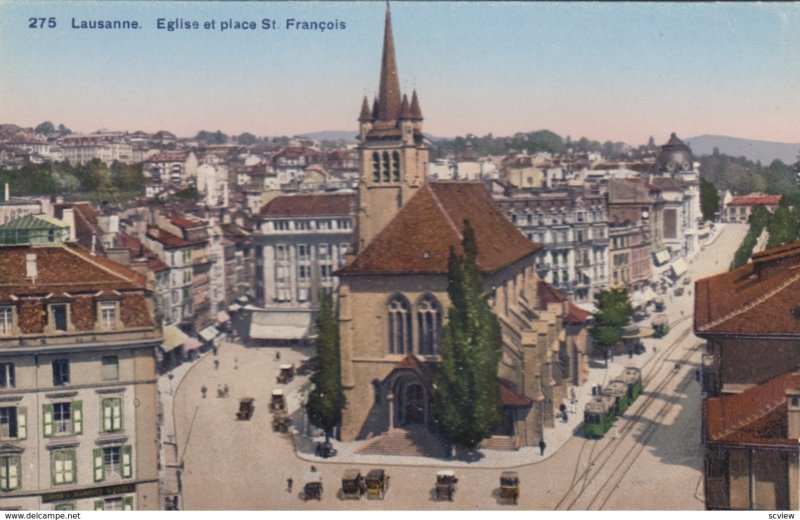 LAUSANNE , Switzerland , 00-10s ; Eglise et Place St Francois