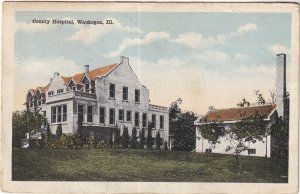 WAUKEGAN, Illinois, PU-1920; County Hospital