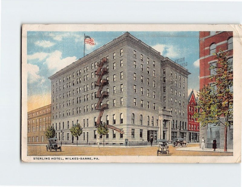 Postcard Sterling Hotel Wilkes-Barre Pennsylvania USA