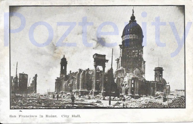 SAN FRANCISCO IN RUINS CITY HALL NO BACK 