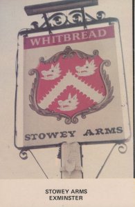 Stowey Arms Exminster Devon Pub Sign Advertising Postcard