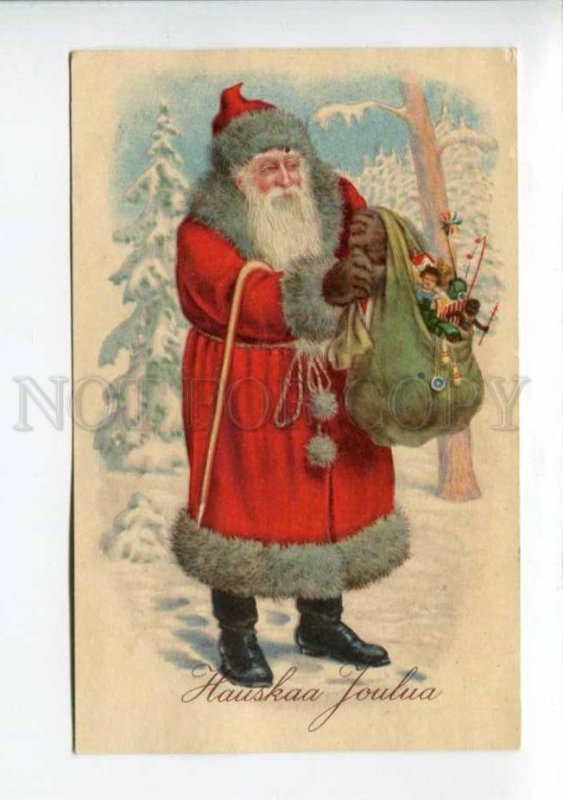 422934 New Year SANTA CLAUS Gifts DOLL Vintage postcard