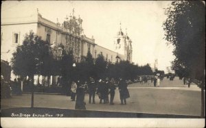 San Diego California CA 1915 Exposition Street Scene Real Photo Vintage PC